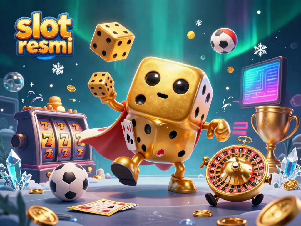 Experience exciting gameplay with 'slot resmi', showcasing vibrant casino elements and dynamic characters.